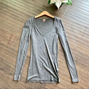 Halogen Long Sleeve V Neck Tee